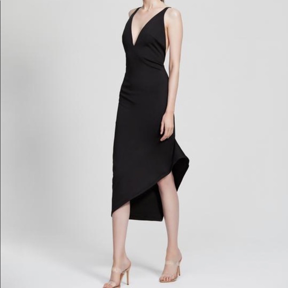 NWT Lexi Zina structured Black scuba MIDI Dress 6 - Picture 3 of 4